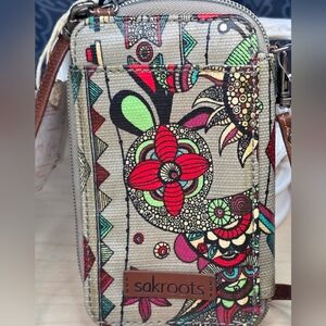 Sakroots Spirit Desert by Valentina Ramos Crossbody Wristlet Phone Pocket